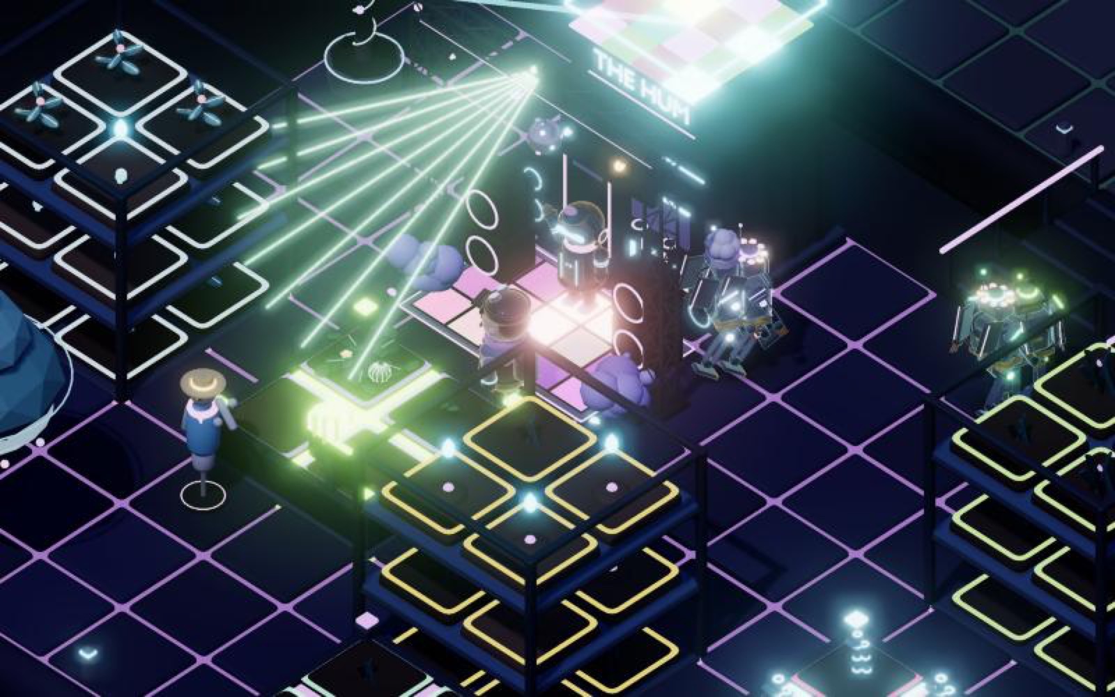 The Hum, a robot club with lasers